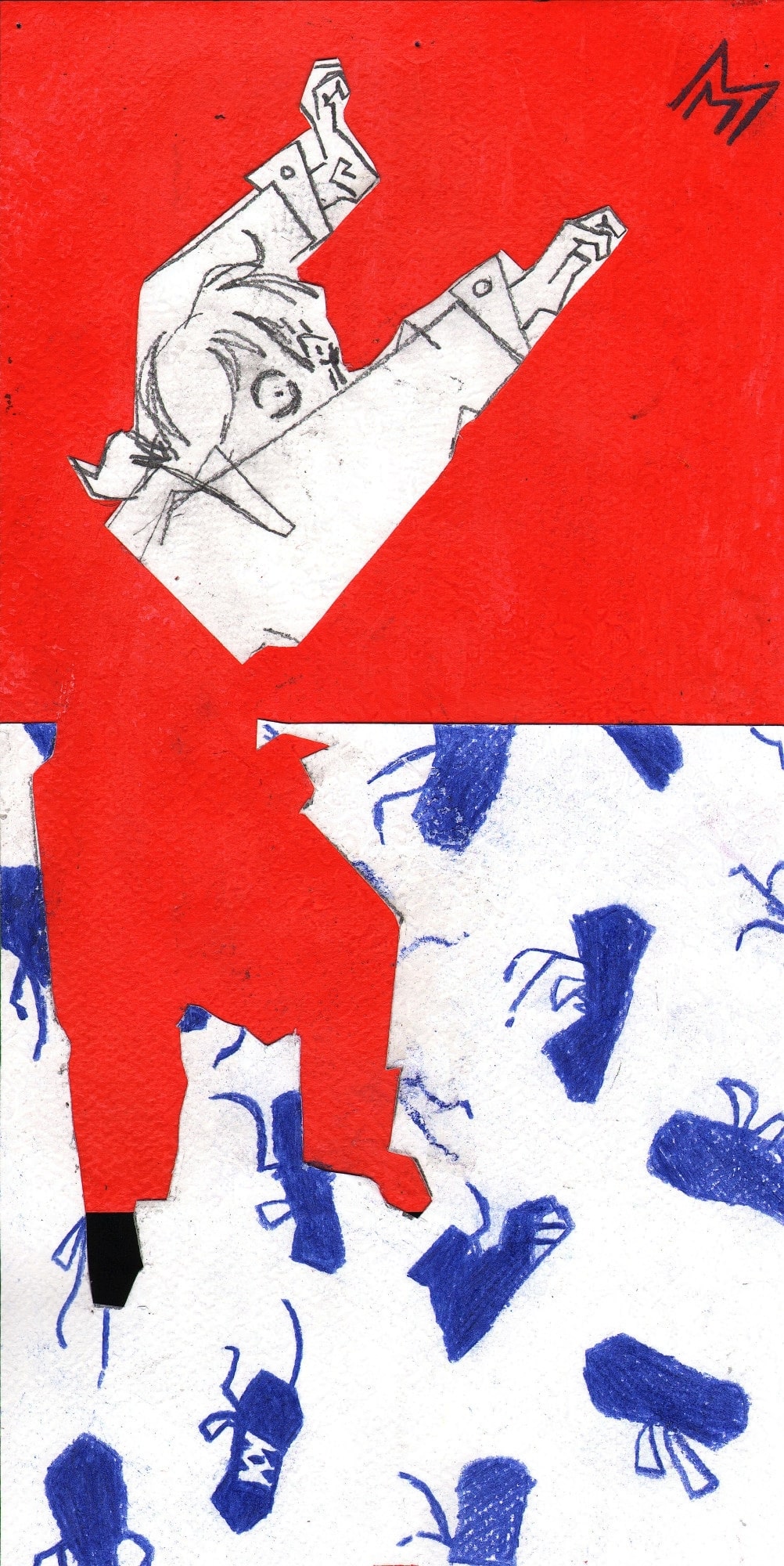 Sinkhole, Cut Paper College Piece by Mel Magdalene